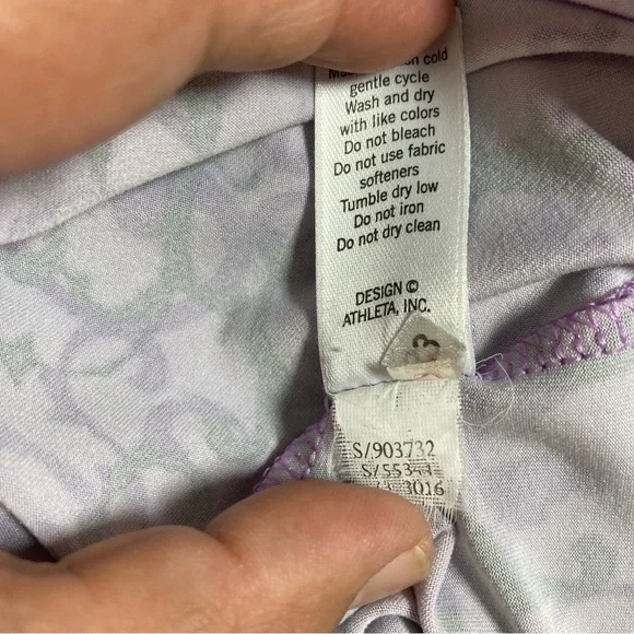 Athleta Women’s A-Line Mini Dress Faux Wrap V-Neck Cap Sleeve MP Purple - Picture 8 of 11